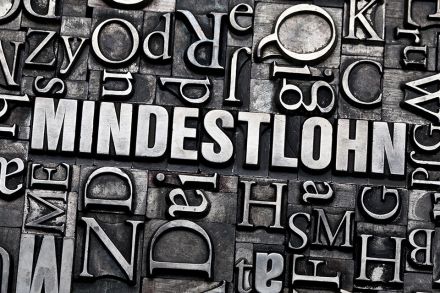 Foto: Schriftzug Mindestlohn